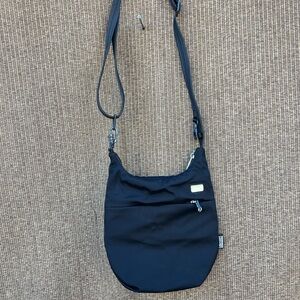 PacSafe Black Grey Nylon Travel Crossbody Purse Antitheft PB125